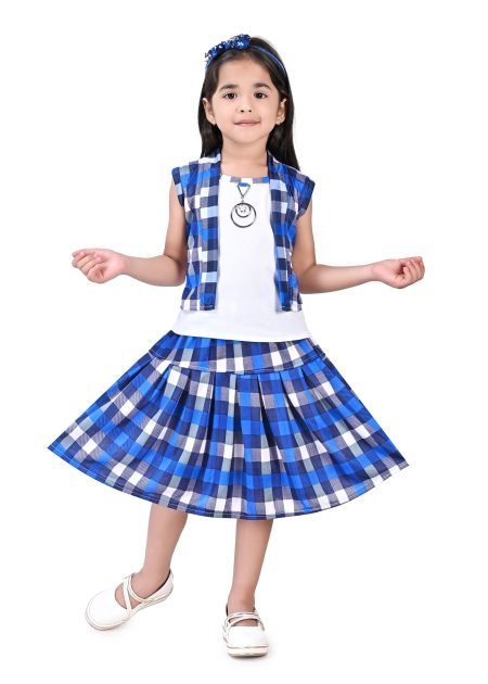 Girl's Casual Top And Skirt Set